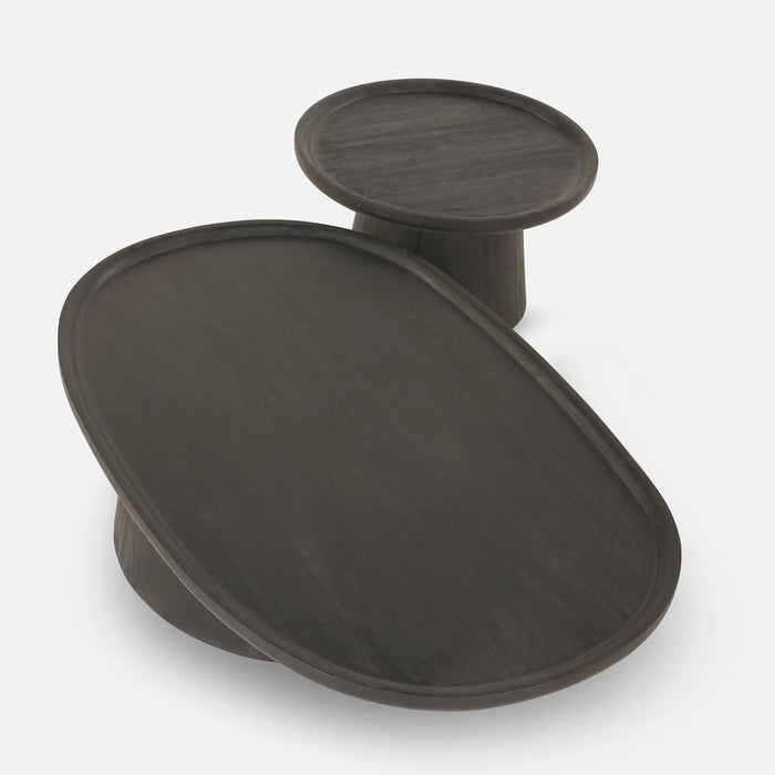 Ava Coffee & Eva Side Tables Set of 2 - Black