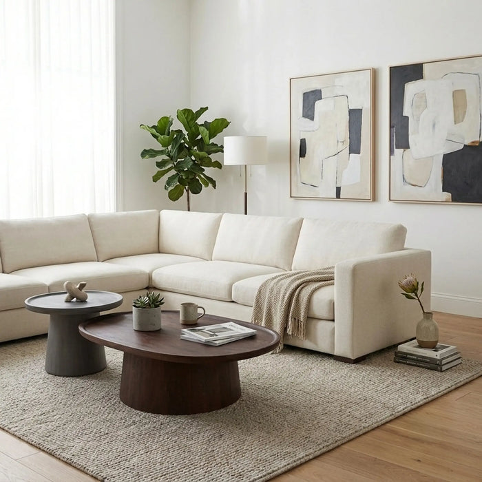 Ava & Eva Table Set - Walnut & Grey