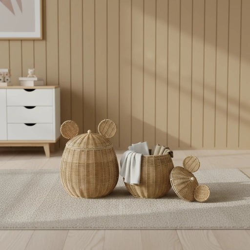 Barney Storage Basket, Set Of 2 - Natural Homelves