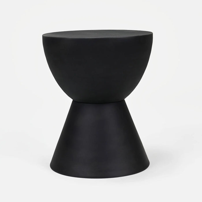 Barrel Metal Side Table - Black