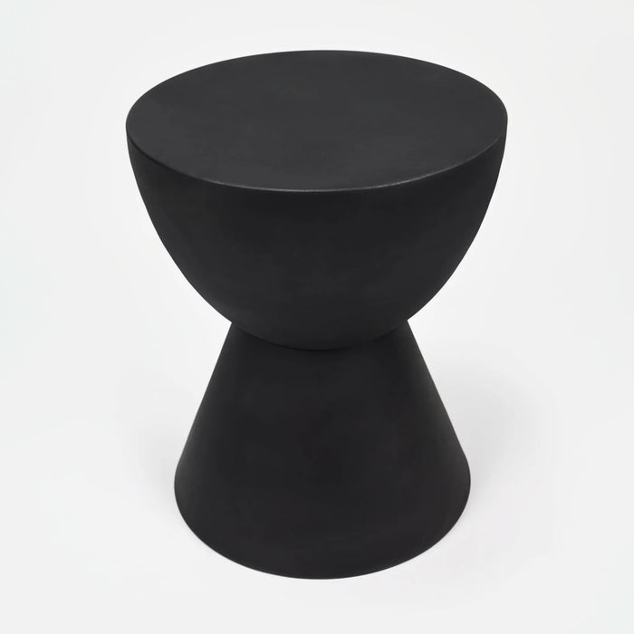 Barrel Metal Side Table - Black