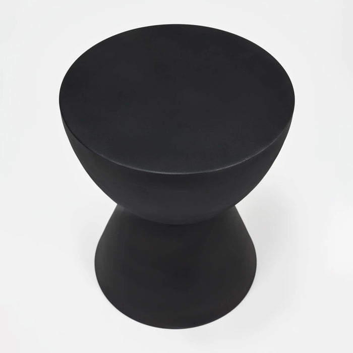 Barrel Metal Side Table - Black
