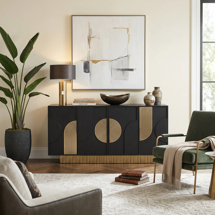 Blair Sideboard - Black & Gold