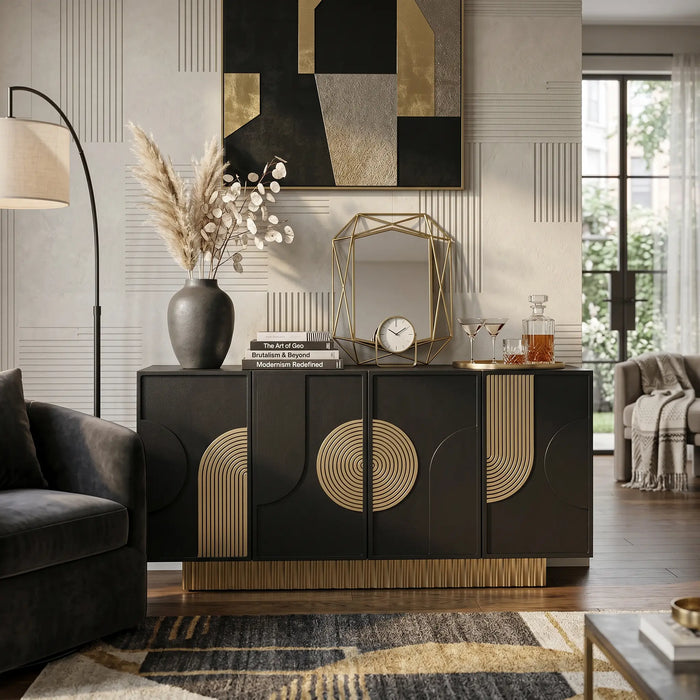 Blair Sideboard - Black & Gold