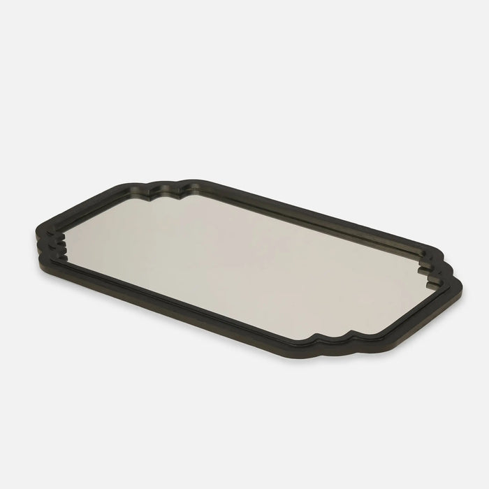 Celia Rectangular Wall Mirror With Wooden Frame - Black