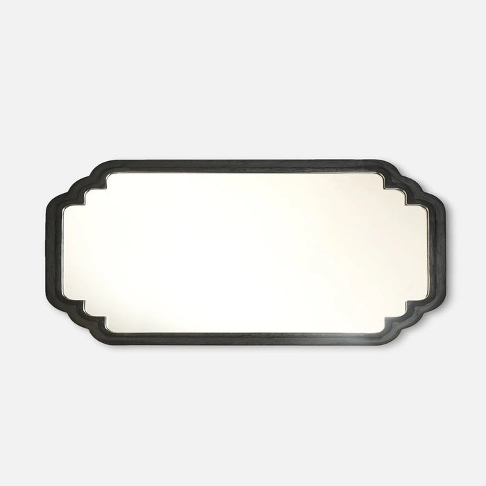 Celia Rectangular Wall Mirror With Wooden Frame - Black