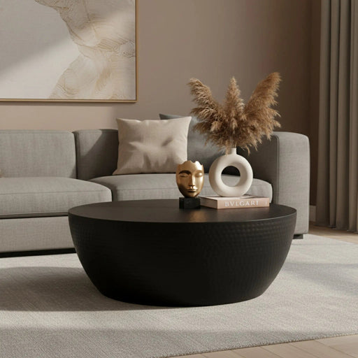 Cove Metal Coffee Table - Black Homelves