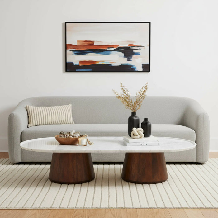 Elara Coffee Table with Marble Top - Large