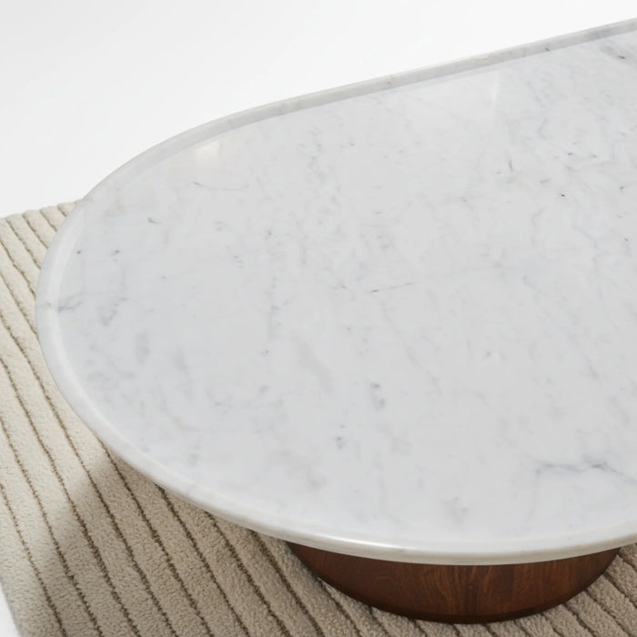 Elara Coffee Table with Marble Top - Large