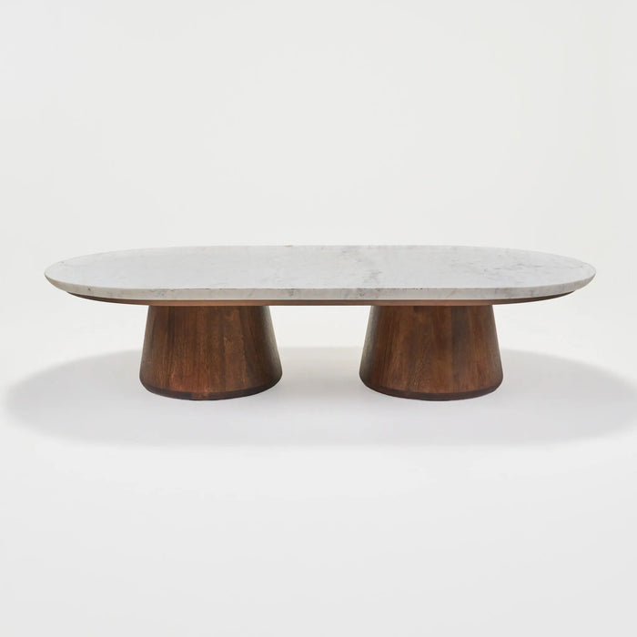 Elara Coffee Table with Marble Top - Large