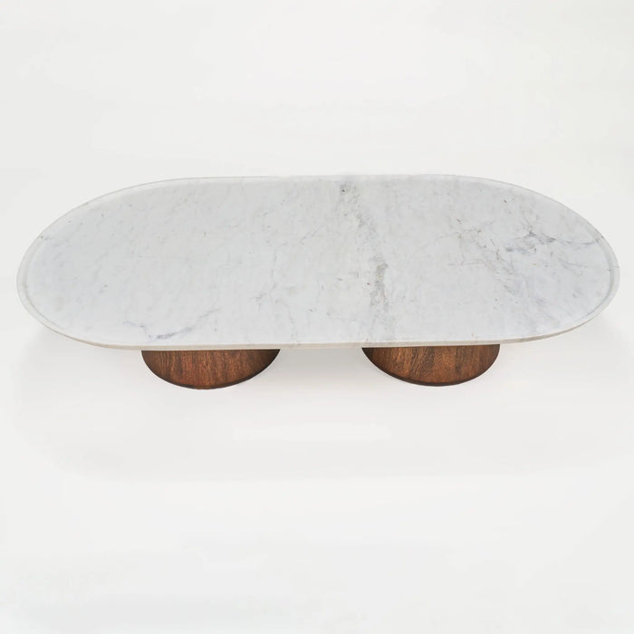 Elara Coffee Table with Marble Top - Large