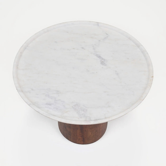 Elara Side Table with Marble Top