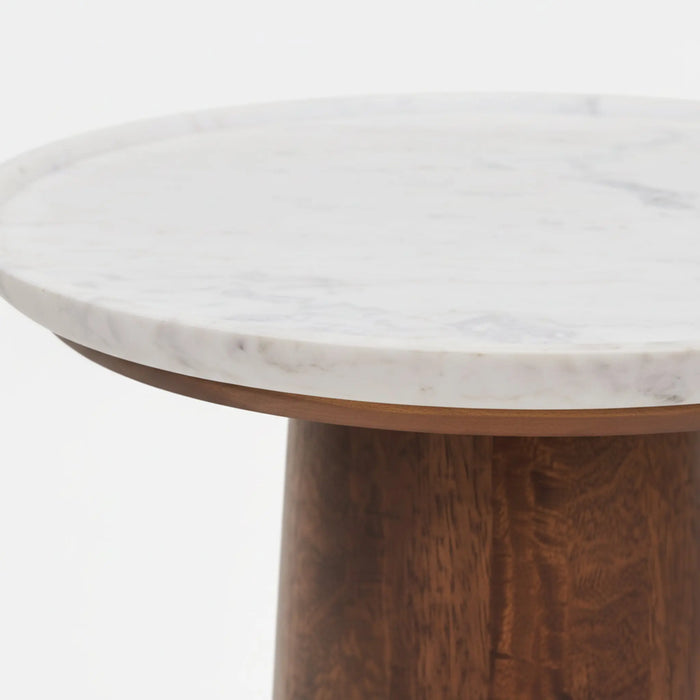 Elara Side Table with Marble Top