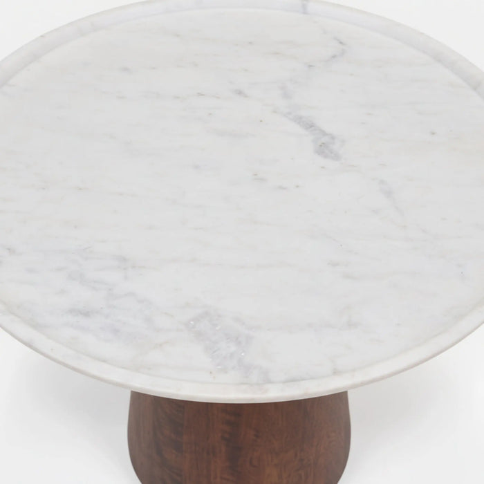 Elara Side Table with Marble Top