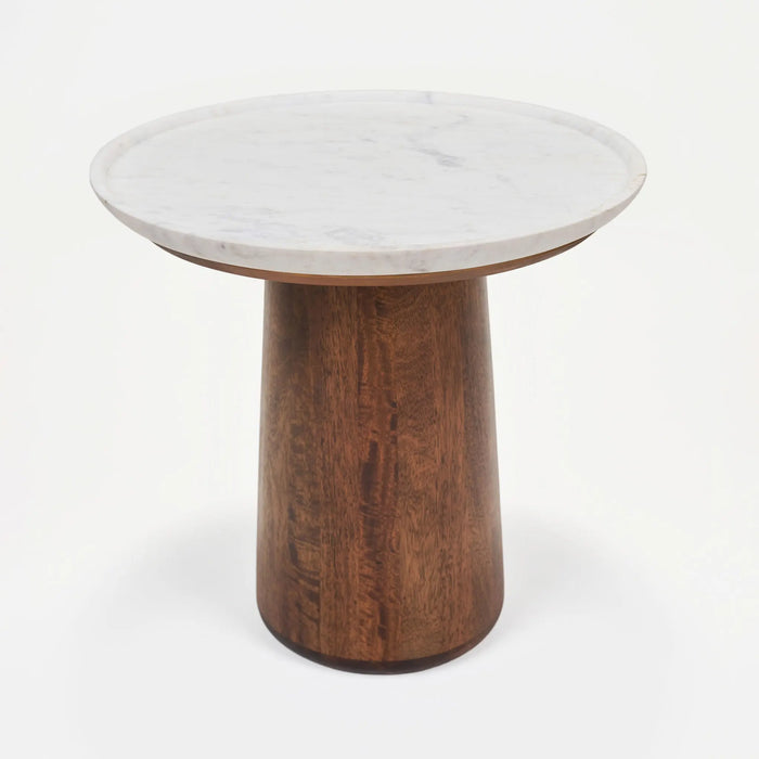 Elara Side Table with Marble Top