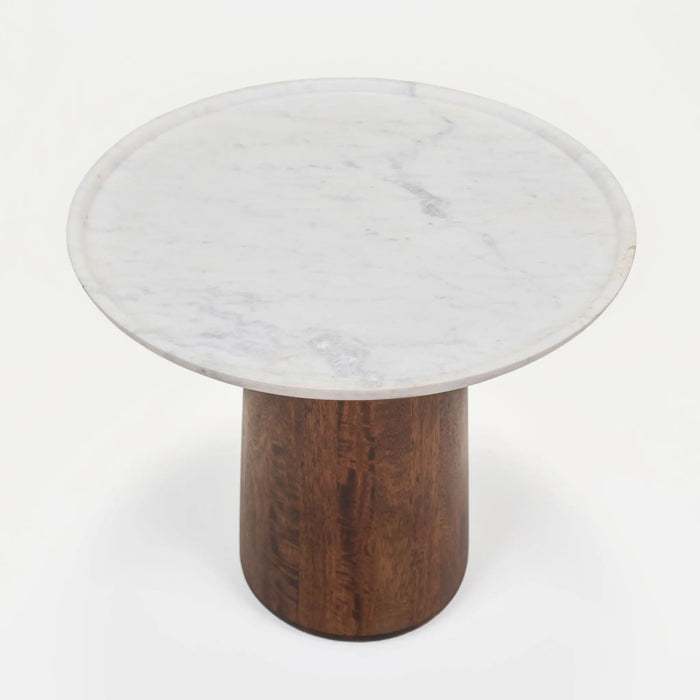 Elara Side Table with Marble Top
