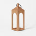 Wooden lantern with a white background