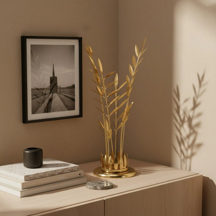 Falak Metal Leaf Decorative Accent - Gold