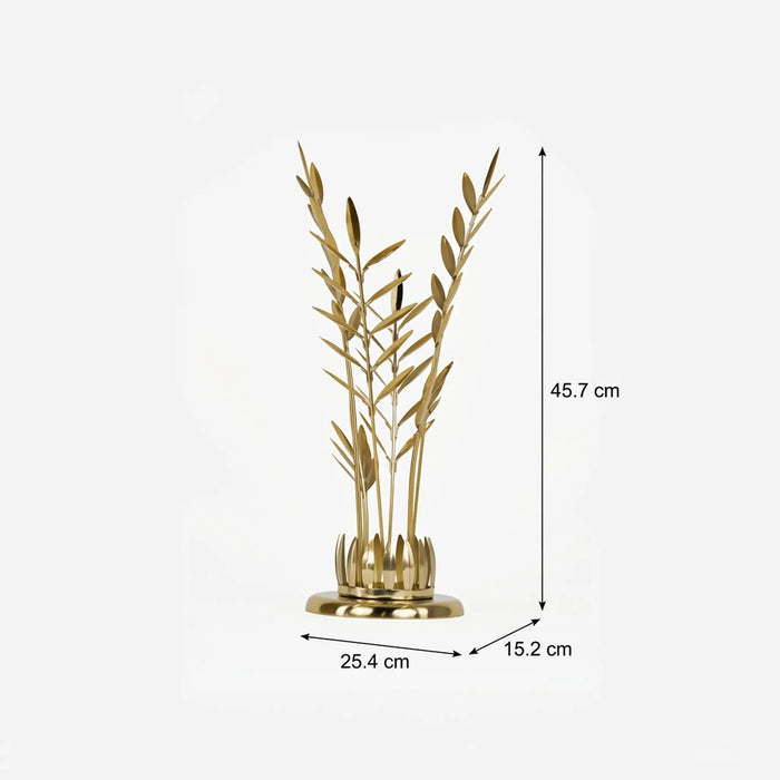 Falak Metal Leaf Decorative Accent - Gold