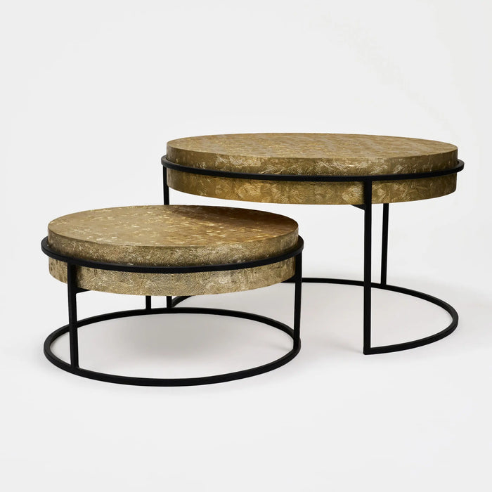 Filo Nesting Coffee Table, Set Of 2 - Gold