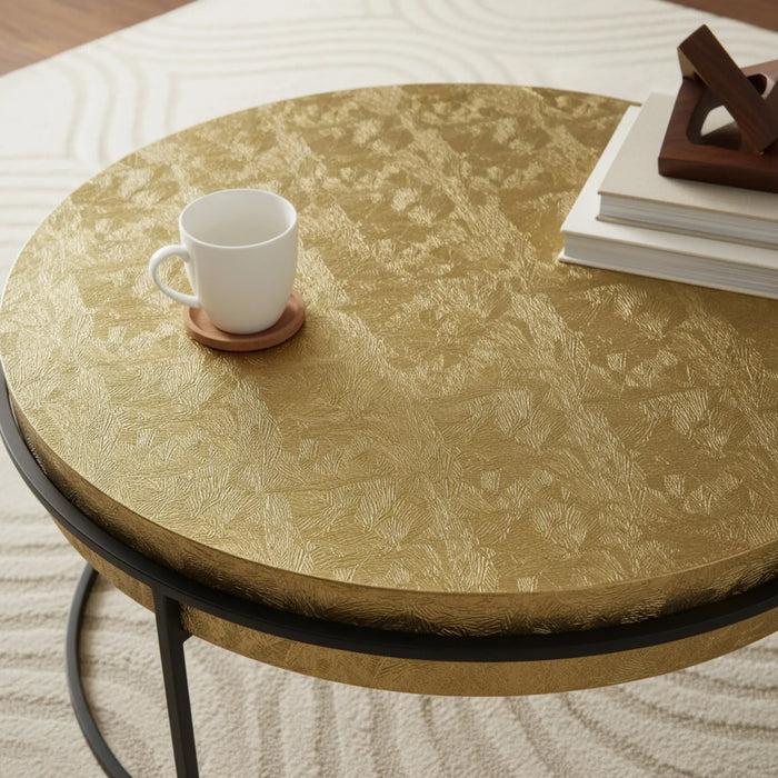 Filo Nesting Coffee Table, Set Of 2 - Gold