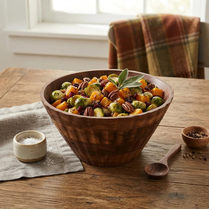 Floret Serving Bowl, Large - Natural