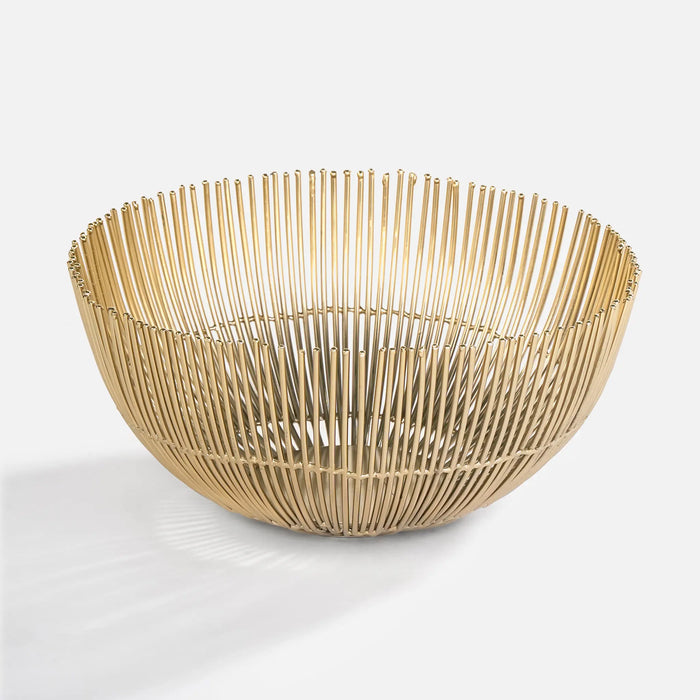 Hana Steel Fruit Basket- Gold