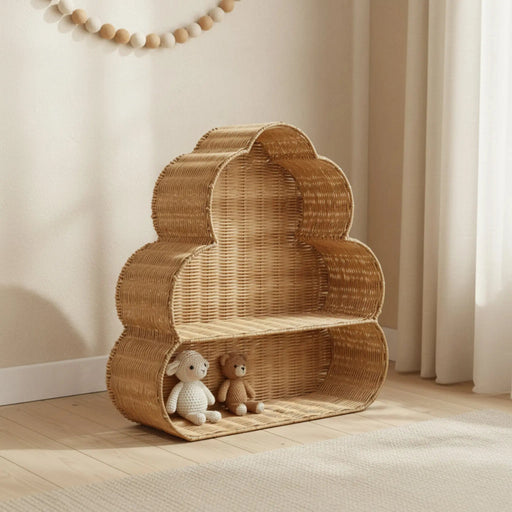 Haze 2-Tier Rattan Storage Rack - Natural Homelves