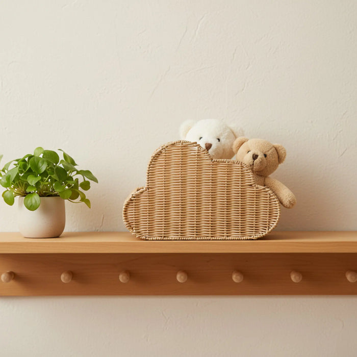 Haze Metal & Rattan Storage Basket - Natural