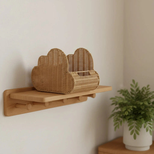 Haze Metal & Rattan Storage Basket - Natural Homelves