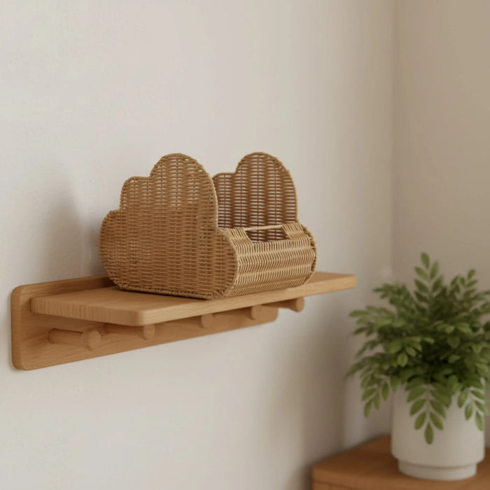 Haze Metal & Rattan Storage Basket - Natural