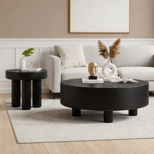 Hugo Coffee & Side Table Set - Black Homelves