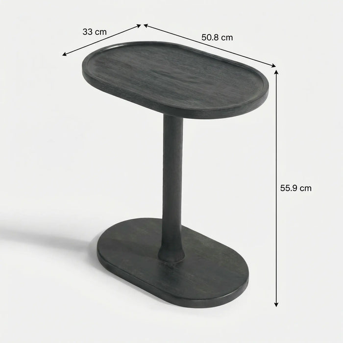 Iris Wooden End Table - Black