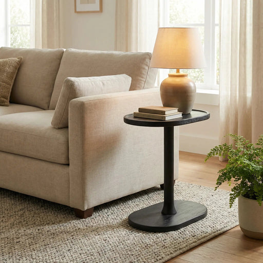 Iris Wooden End Table - Black Homelves