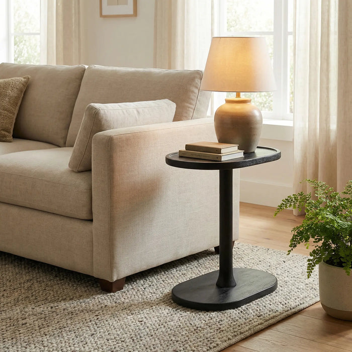 Iris Wooden End Table - Black