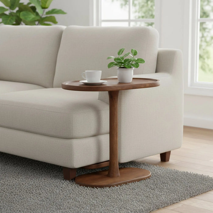 Iris Wooden End Table - Walnut