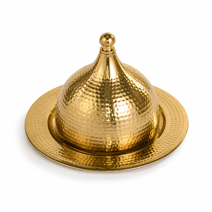 Isla Decorative Server With Cover - Gold
