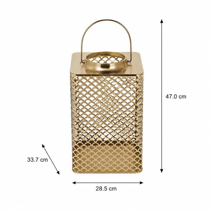 Joris Metal Lantern, Gold - Large