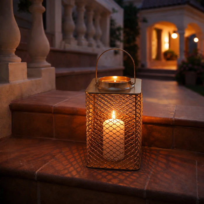 Joris Metal Lantern, Gold - Small