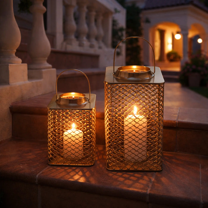 Joris Metal Lantern, Gold - Small