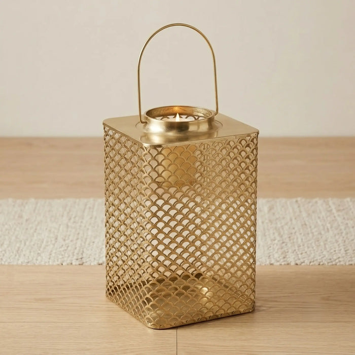 Joris Metal Lantern, Gold - Small