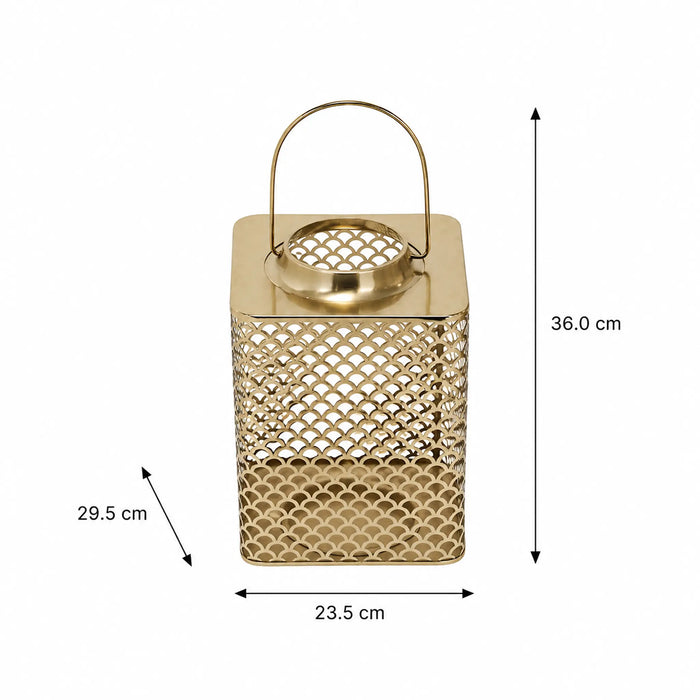 Joris Metal Lantern, Gold - Small