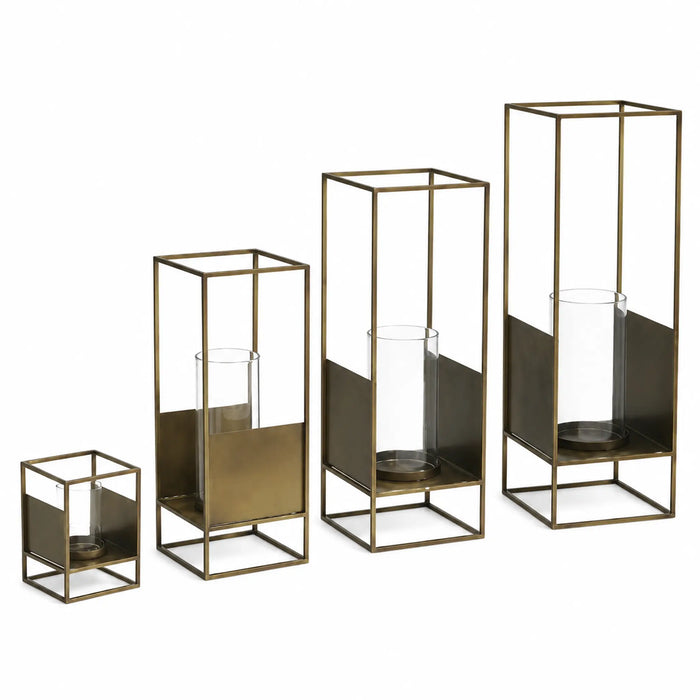 Josie Metal Lanterns, Set Of 4 - Brown