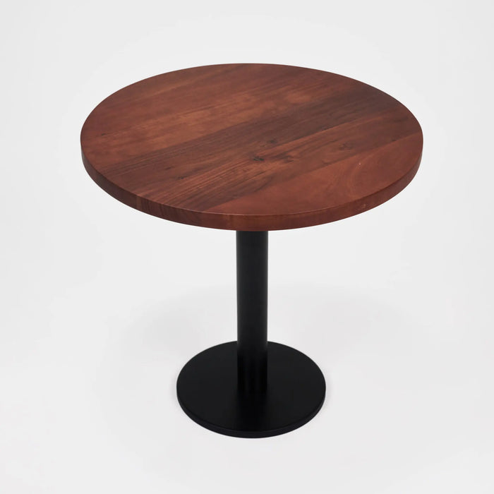 Joyce Side Table With Wooden Top - Black & Walnut