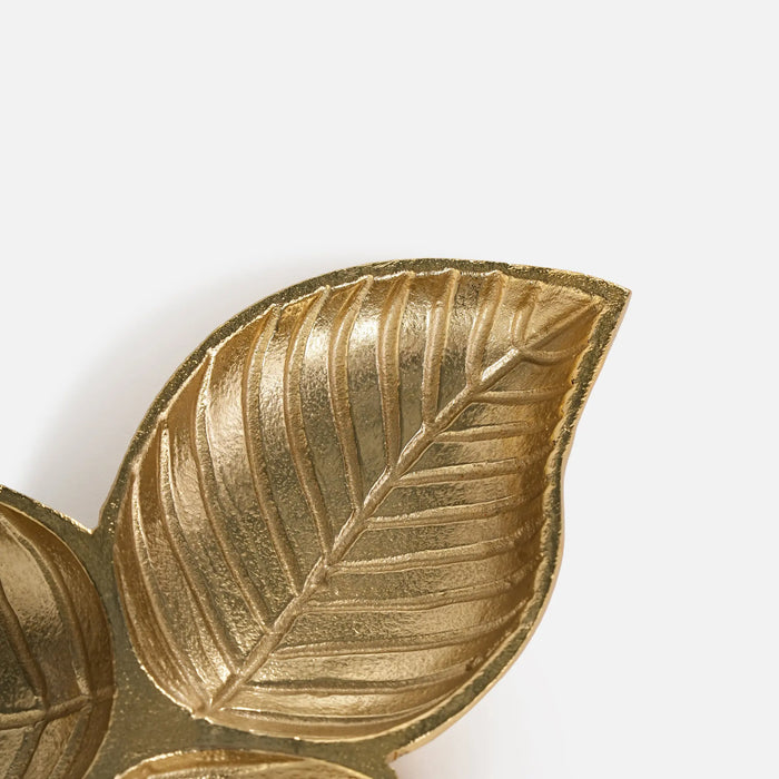 Kate 3 Leaves Metal Decorative Serverware - Gold