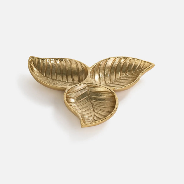 Kate 3 Leaves Metal Decorative Serverware - Gold