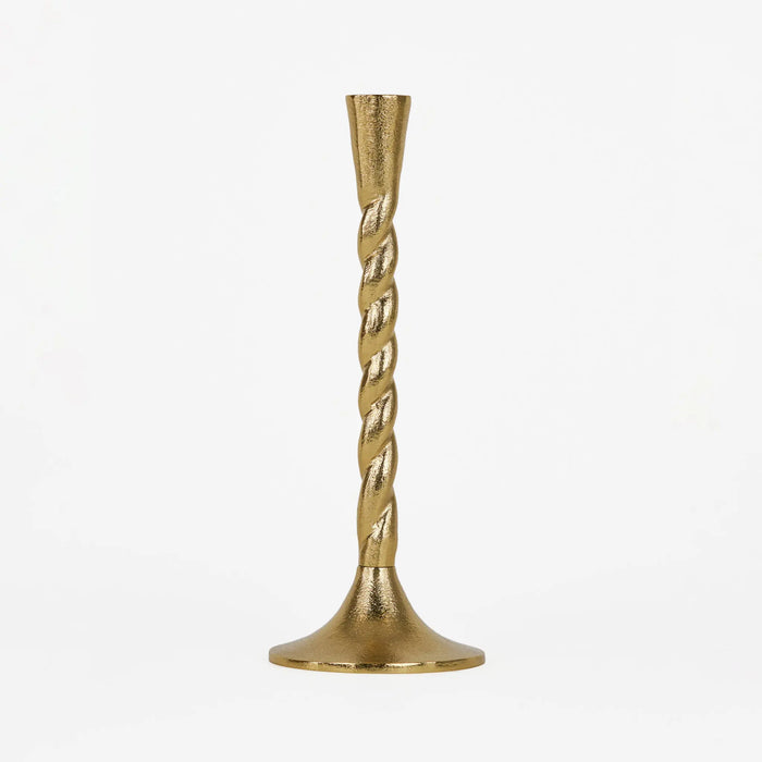 Loor Metal Candle Holder, Set Of 2 - Gold