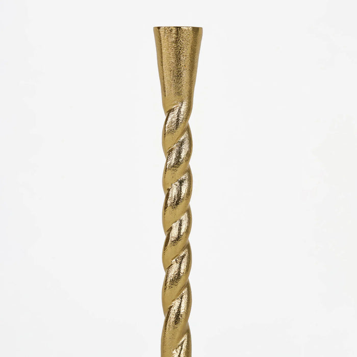 Loor Metal Candle Holder, Set Of 2 - Gold