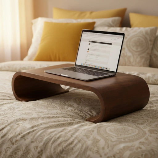 Lucy Wooden Laptop Stand - Brown Homelves