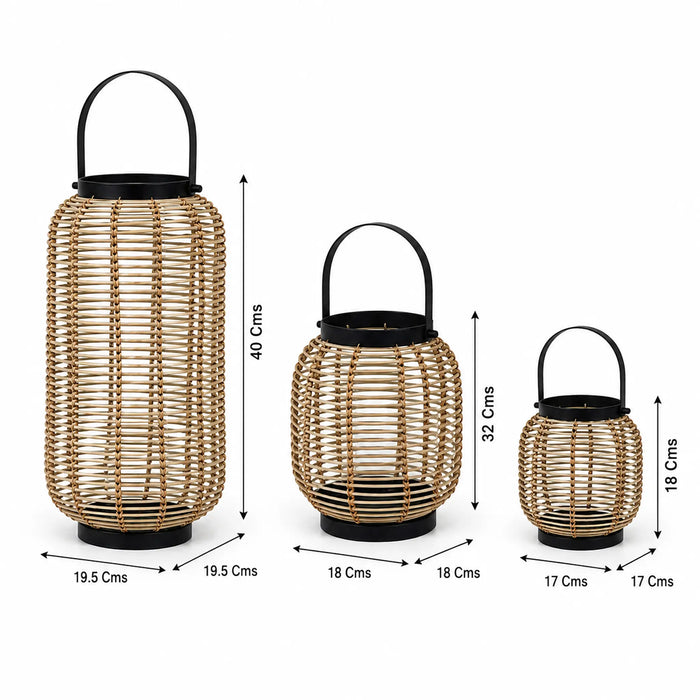 Lumino Decorative Lantern, Medium - Natural